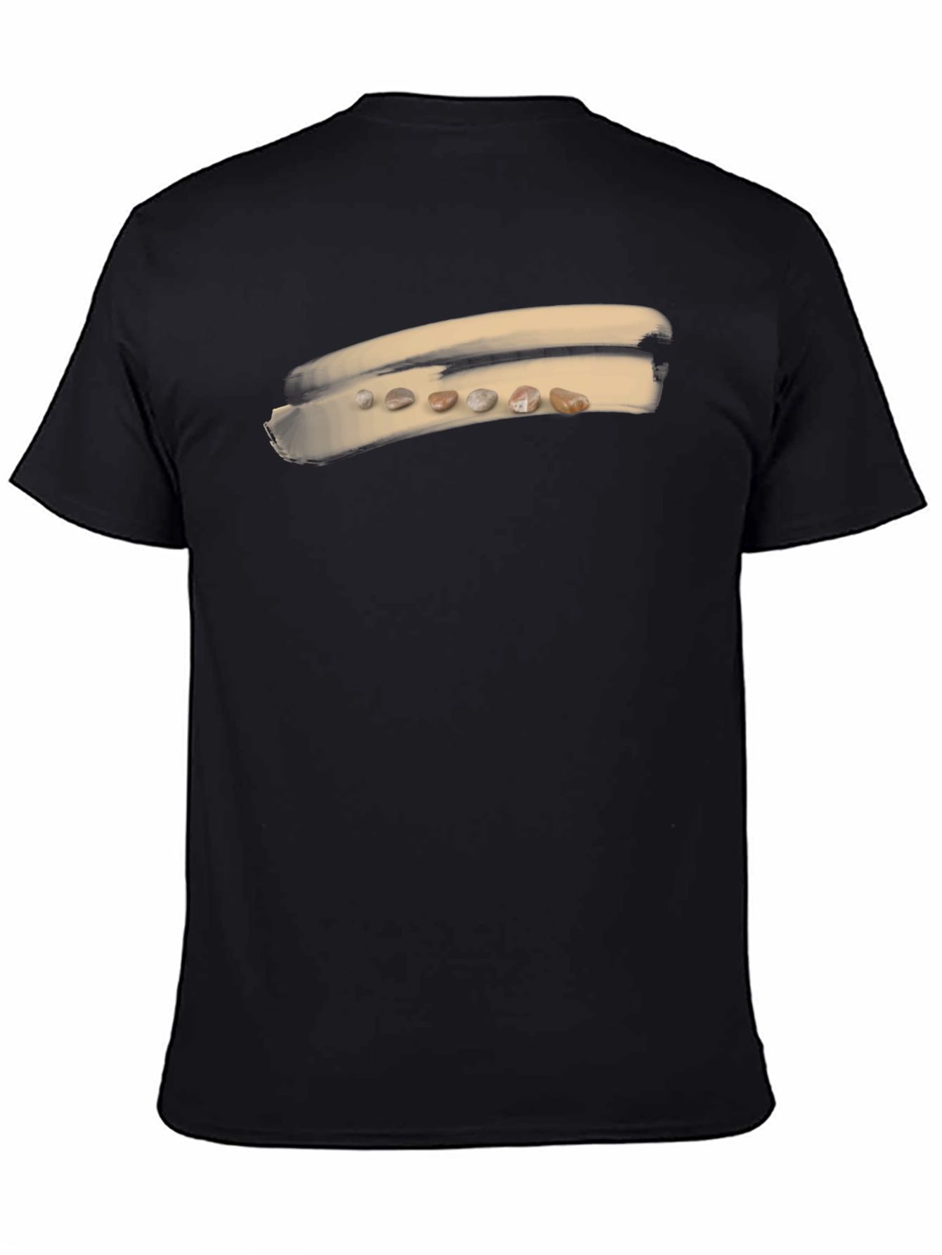 Unique Pebble Art Black T-Shirt
