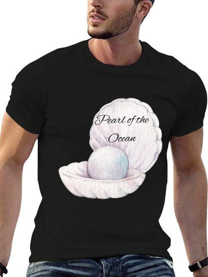 Pearl of the Ocean Black Graphic Tee