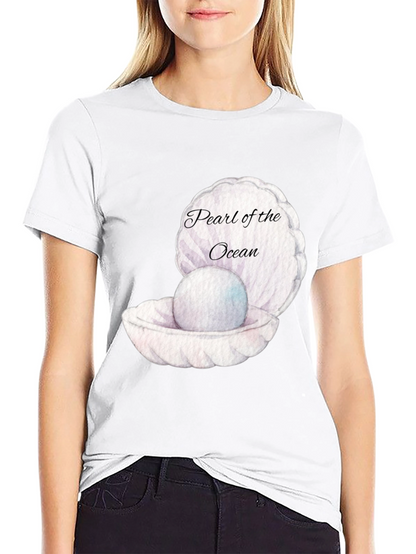 Pearl of the Ocean Black Graphic Tee