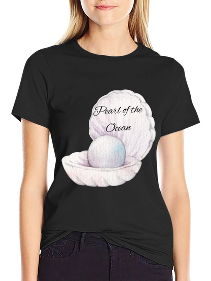 Pearl of the Ocean Black Graphic Tee
