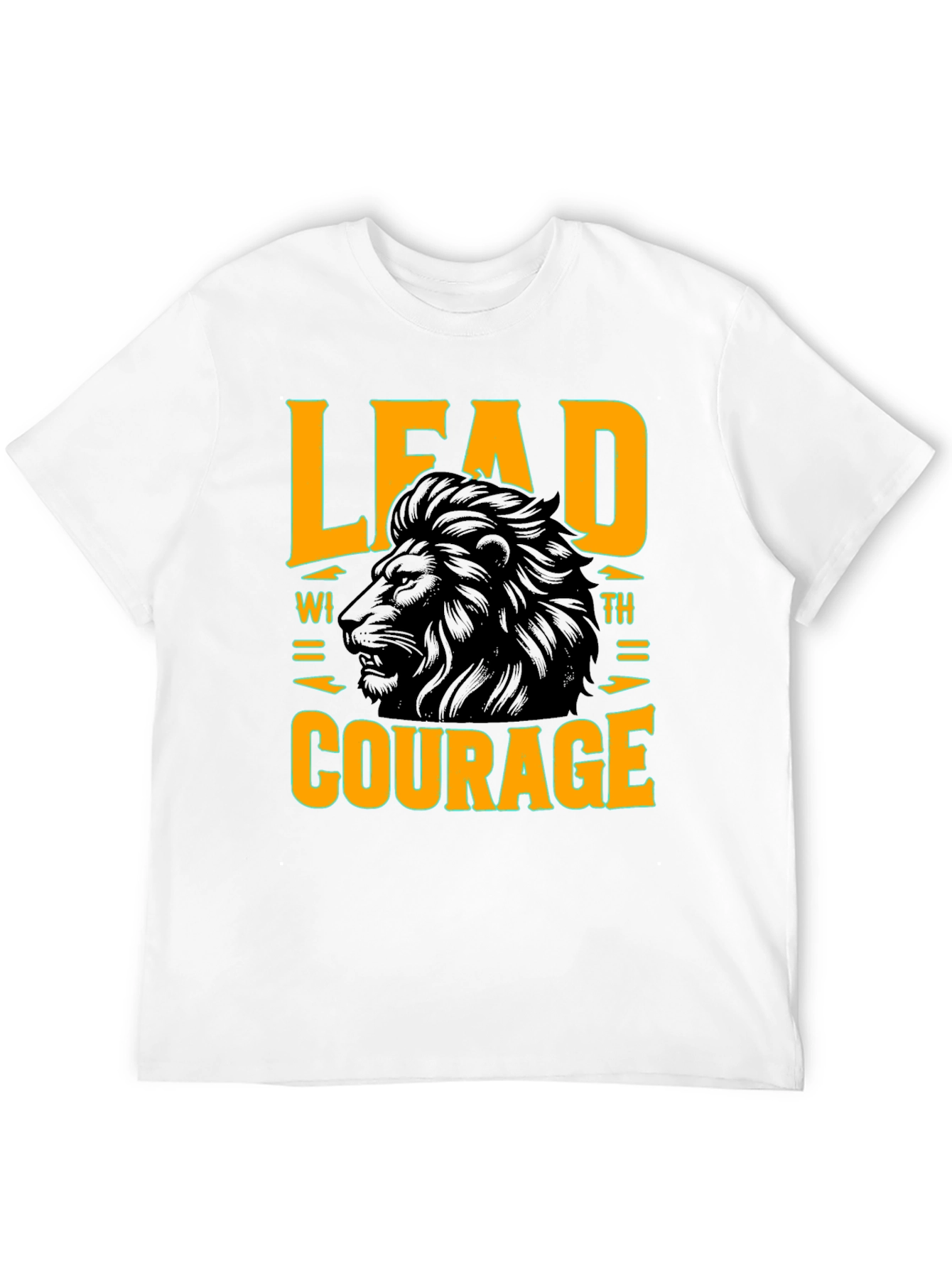 Lead with Courage Lion Graphic T-Shirt