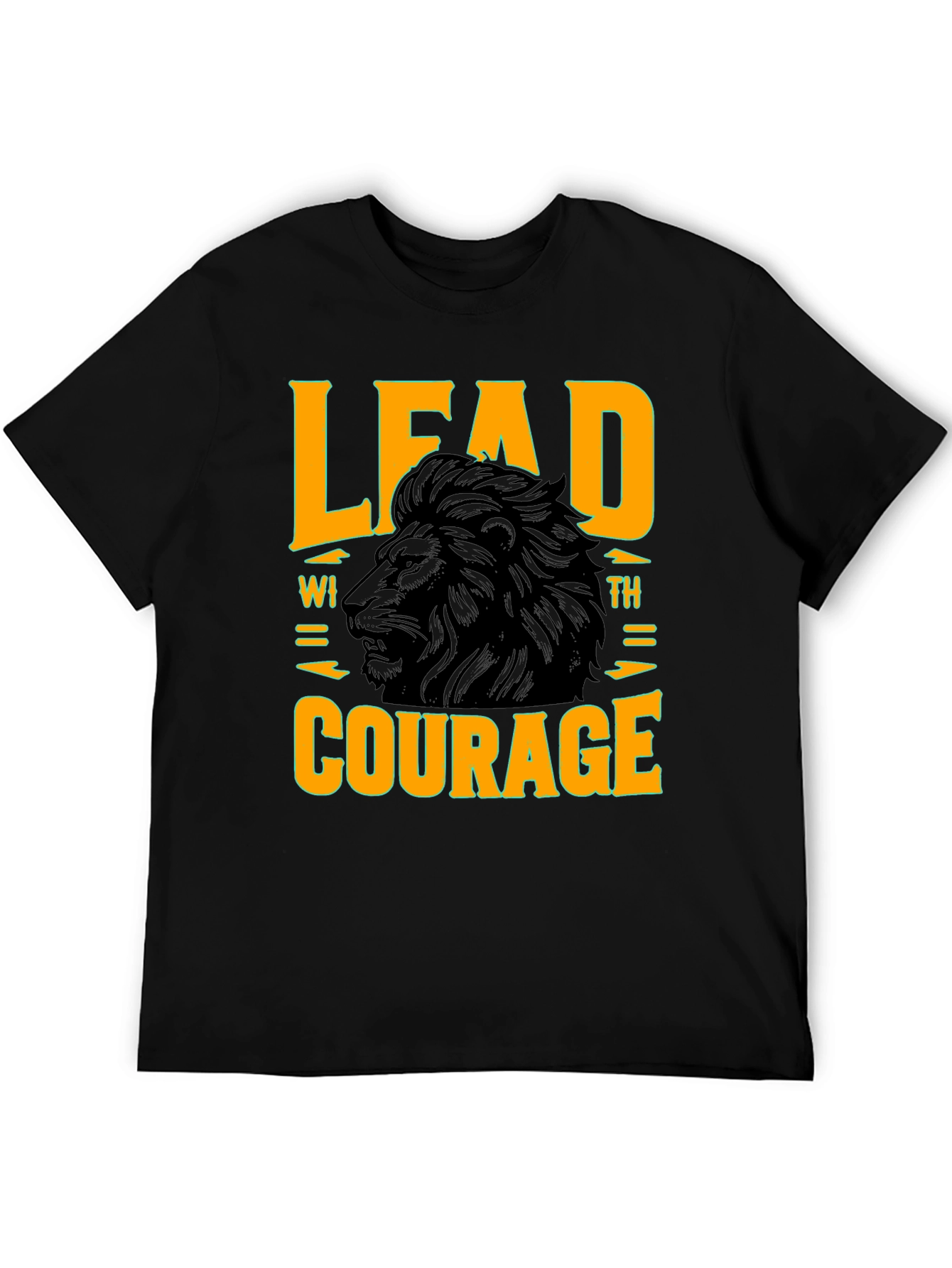 Lead with Courage Lion Graphic T-Shirt