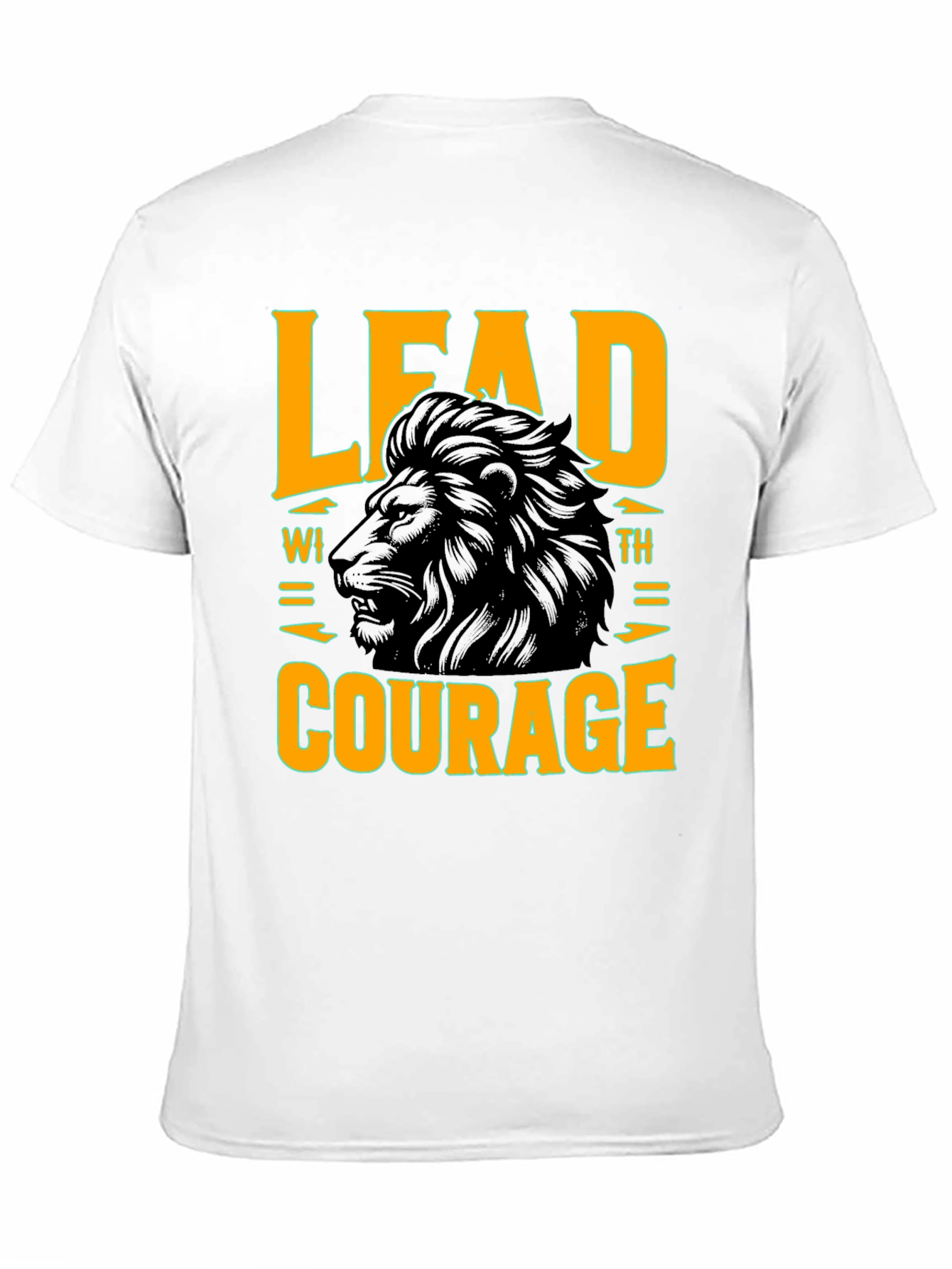 Lead with Courage Lion Graphic T-Shirt