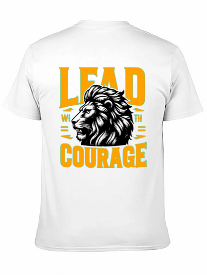 Lead with Courage Lion Graphic T-Shirt