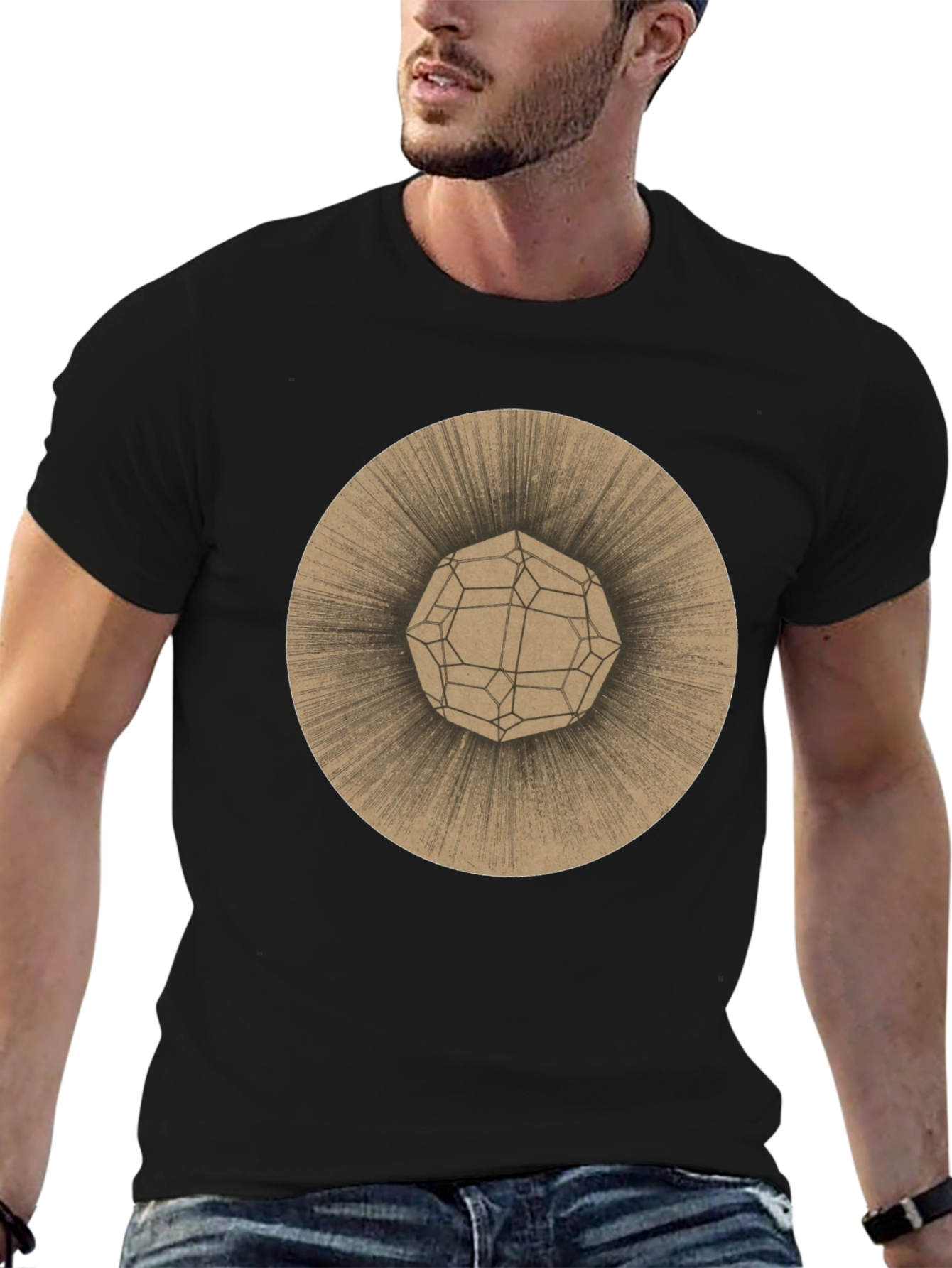 Geometric Orb Tee - Stylish Graphic Print T-Shirt
