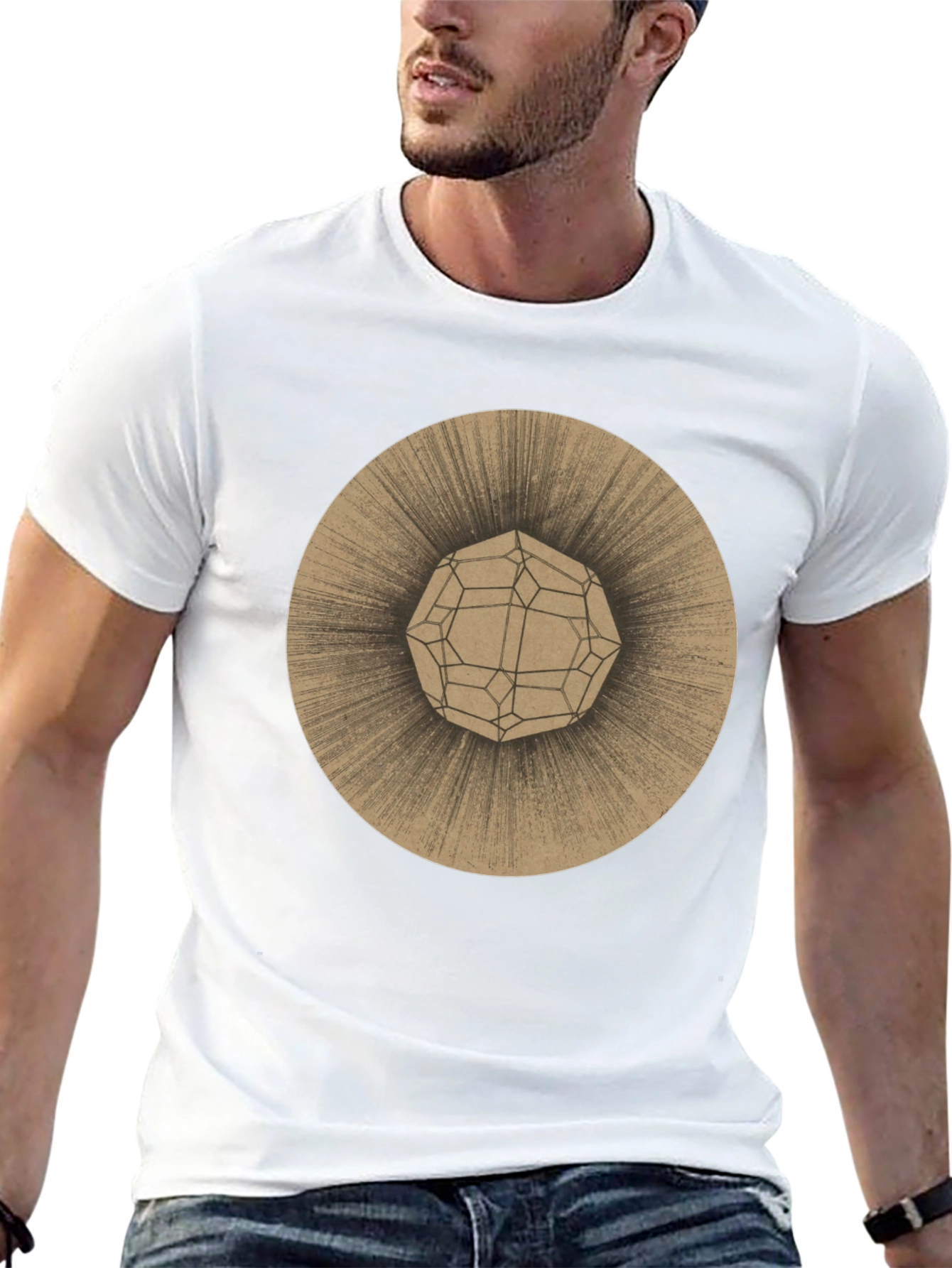 Geometric Orb Tee - Stylish Graphic Print T-Shirt
