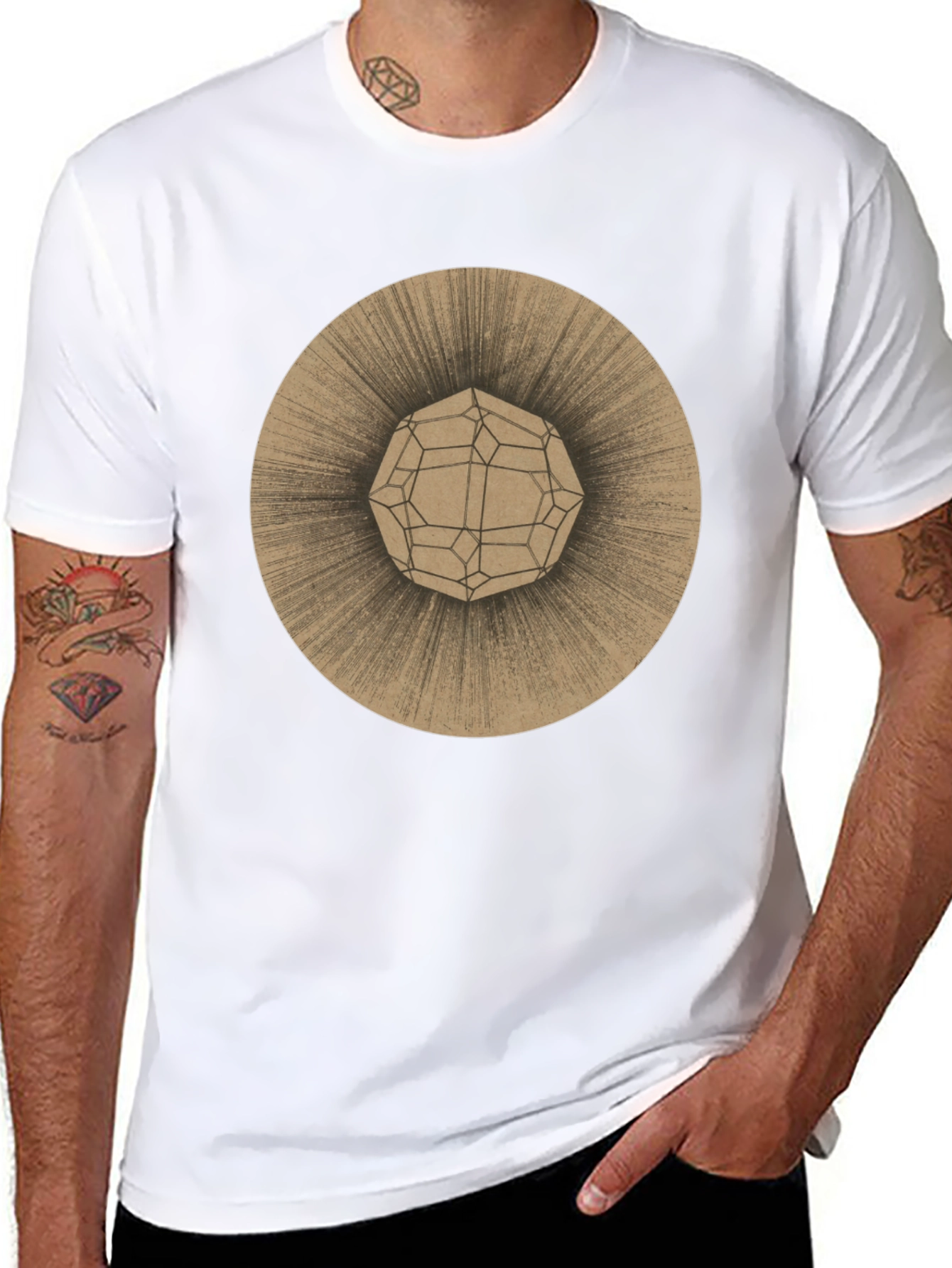 Geometric Orb Tee - Stylish Graphic Print T-Shirt