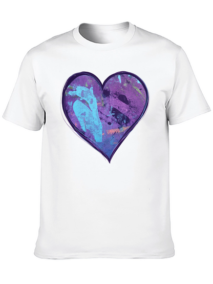 Abstract Heart Graphic Black Tee