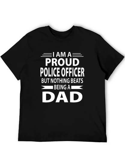 Proud Police Officer Dad T-Shirt - Fathers Day Gift
