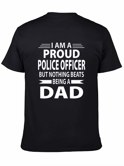 Proud Police Officer Dad T-Shirt - Fathers Day Gift