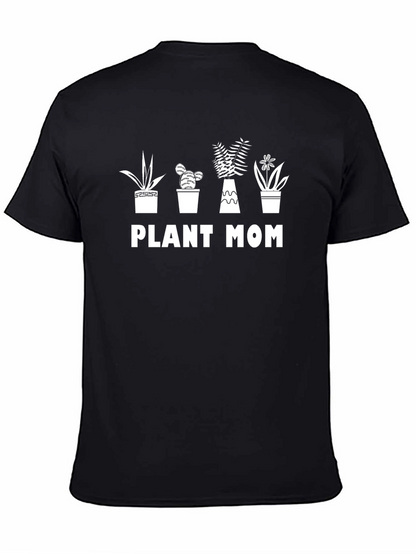 Plant Mom Graphic T-Shirt - Black Cotton Tee
