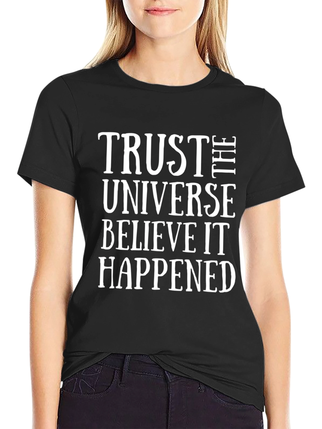 Trust the Universe Black Graphic Tee