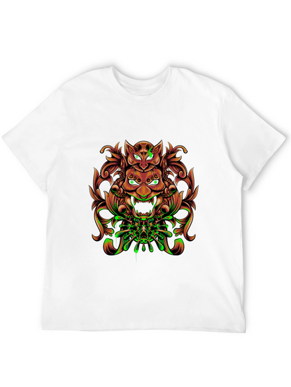 Mystic Oni Mask Graphic Tee - Unique Design