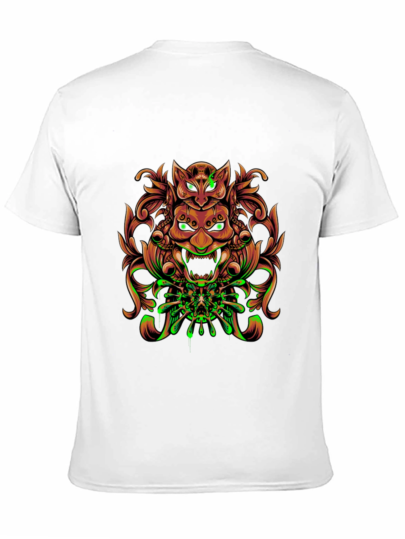 Mystic Oni Mask Graphic Tee - Unique Design