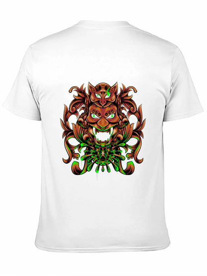 Mystic Oni Mask Graphic Tee - Unique Design