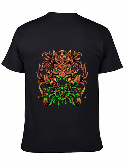 Mystic Oni Mask Graphic Tee - Unique Design