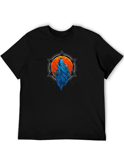 Wolf Moon Graphic T-Shirt - Black