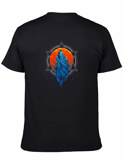 Wolf Moon Graphic T-Shirt - Black