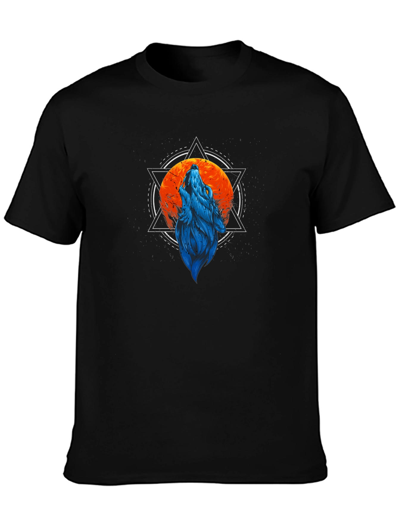 Wolf Moon Graphic T-Shirt - Black