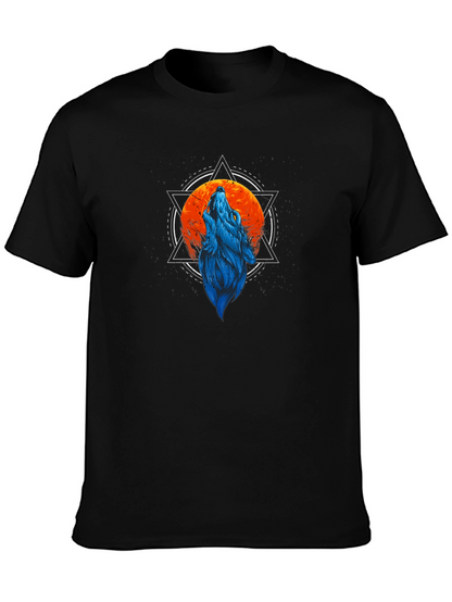 Wolf Moon Graphic T-Shirt - Black