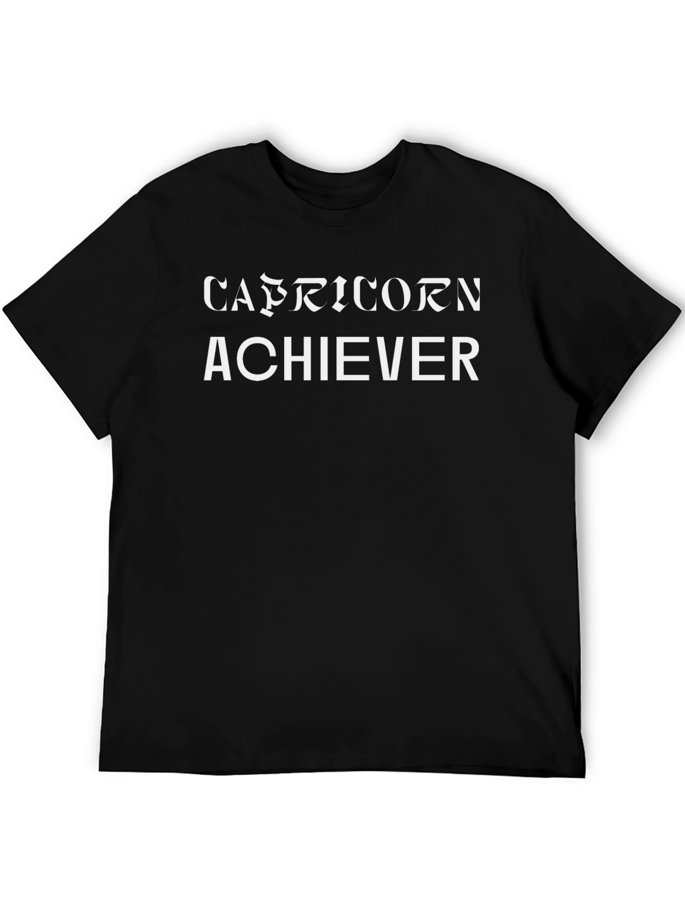 Capricorn Achiever Black Graphic T-Shirt