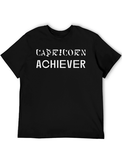 Capricorn Achiever Black Graphic T-Shirt