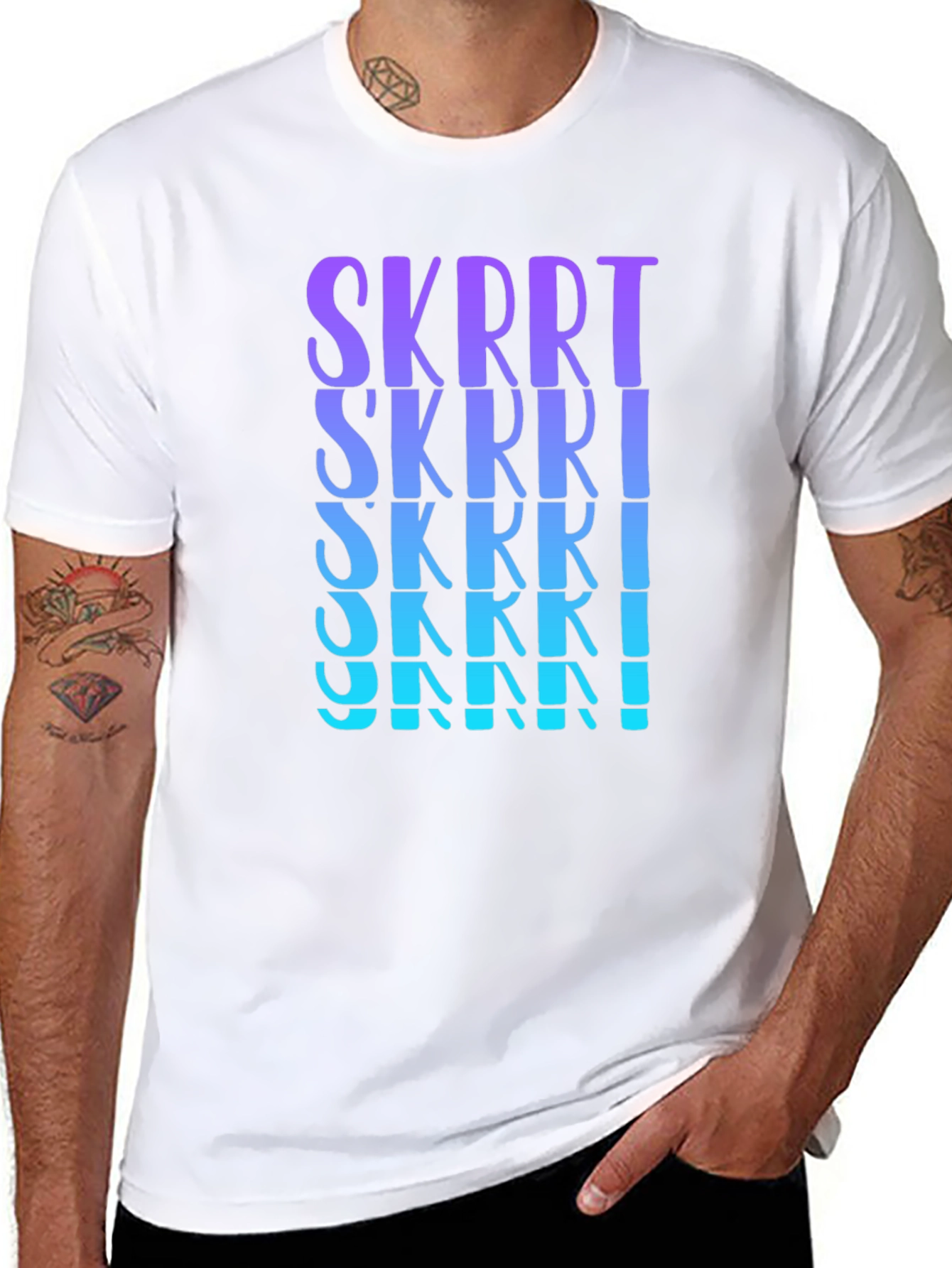 SKRRT Graphic Tee - Gradient Print
