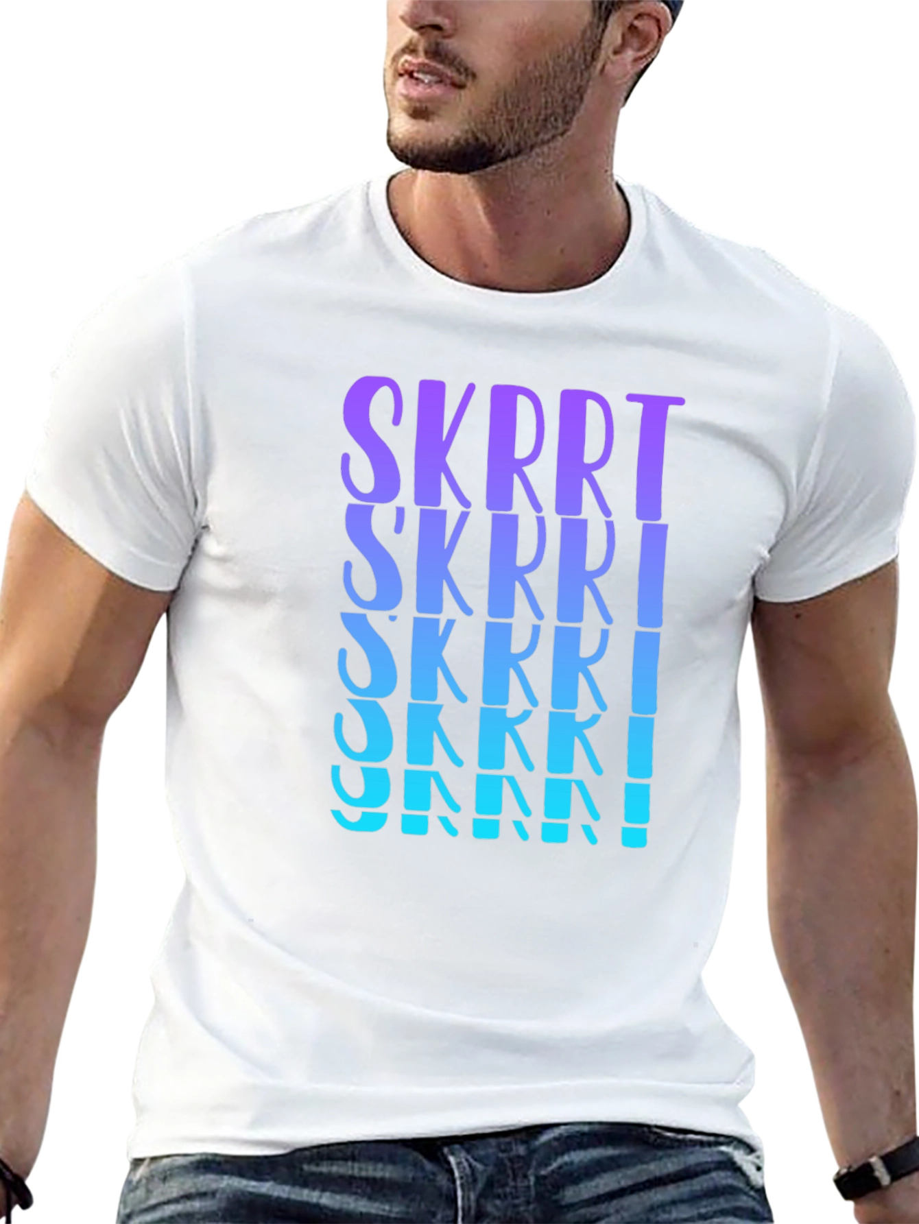SKRRT Graphic Tee - Gradient Print
