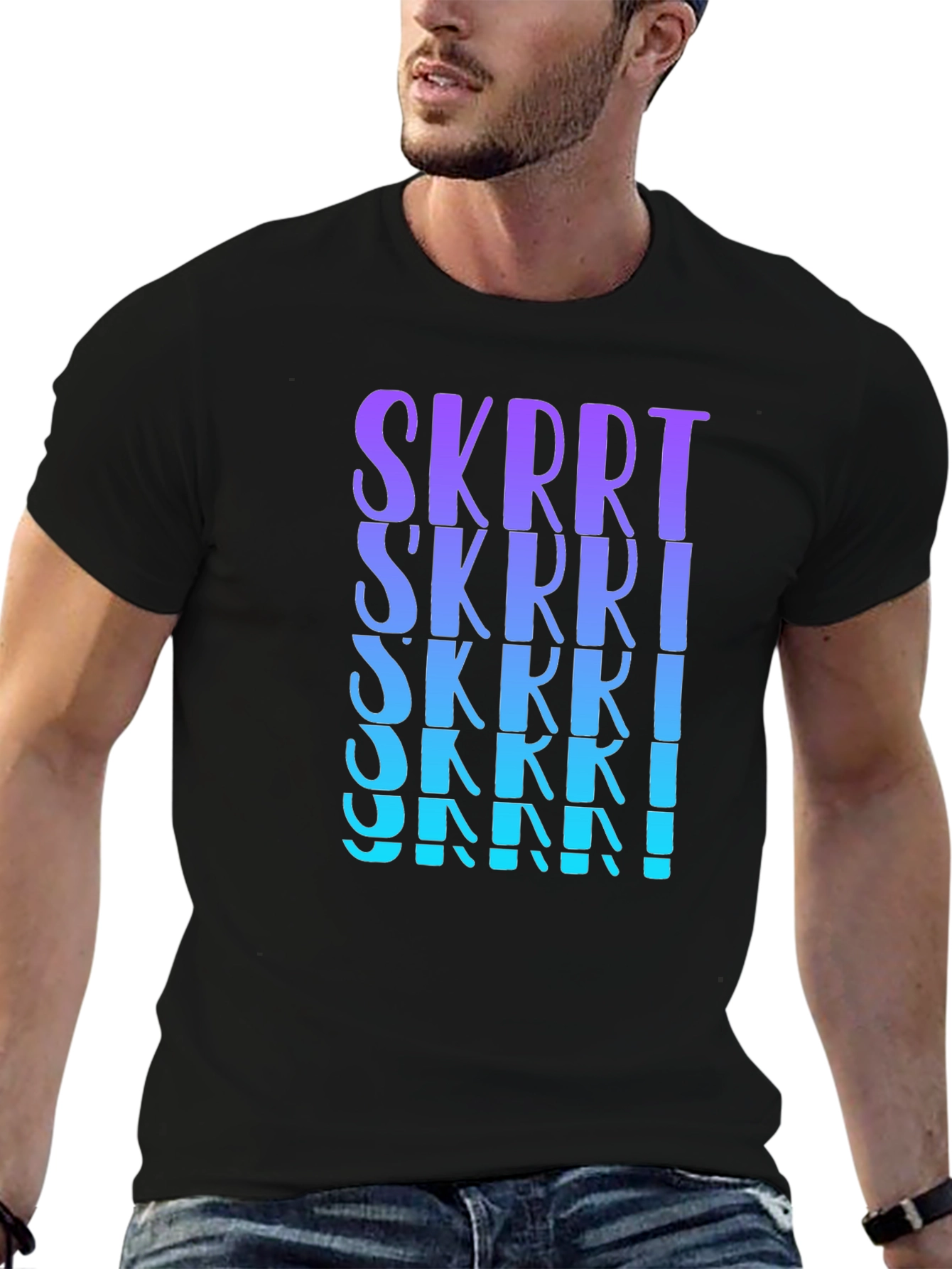 SKRRT Graphic Tee - Gradient Print