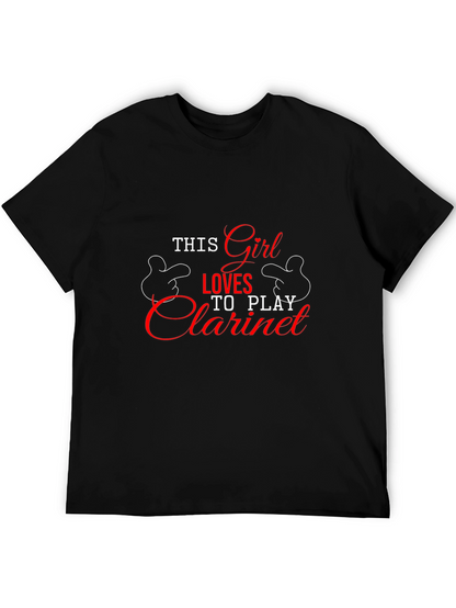 This Girl Loves Clarinet T-Shirt - Black