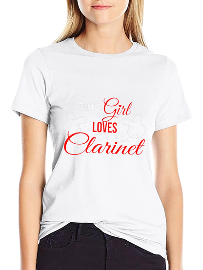 This Girl Loves Clarinet T-Shirt - Black