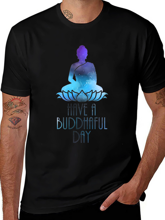 Buddhaful Day Graphic Tee - Meditative Style