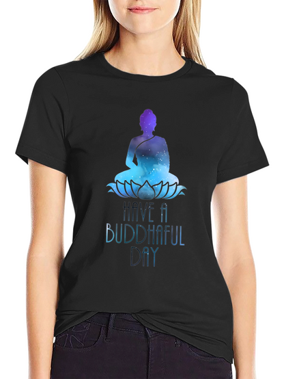 Buddhaful Day Graphic Tee - Meditative Style
