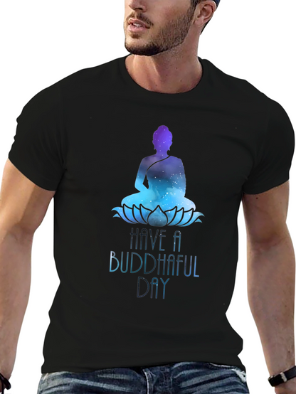 Buddhaful Day Graphic Tee - Meditative Style