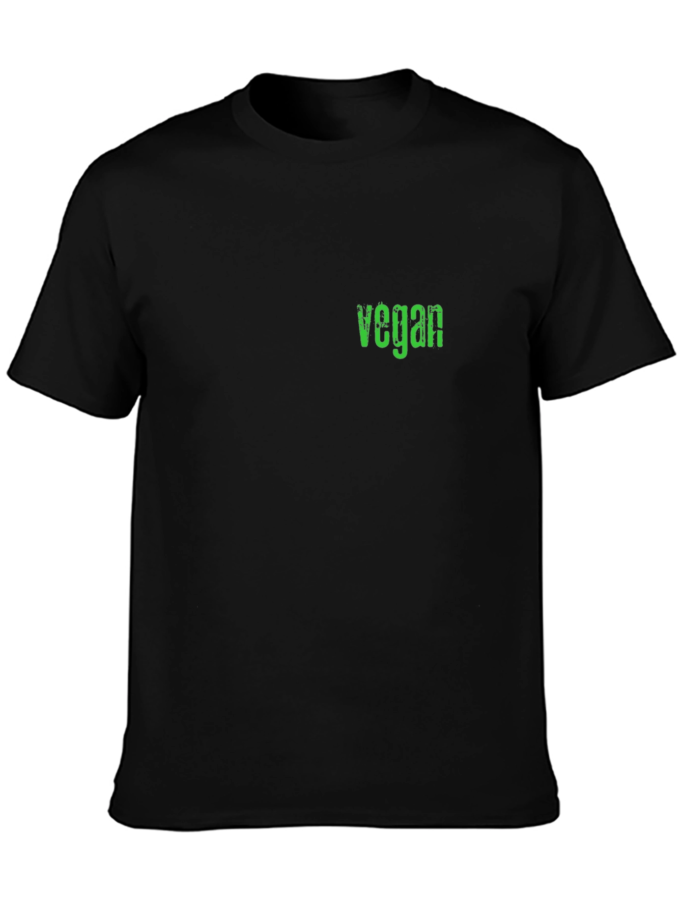 Vegan Graphic Tee - Black Casual T-Shirt