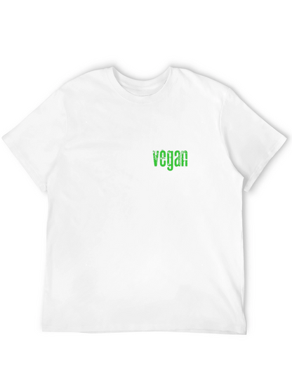 Vegan Graphic Tee - Black Casual T-Shirt