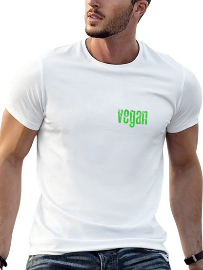 Vegan Graphic Tee - Black Casual T-Shirt