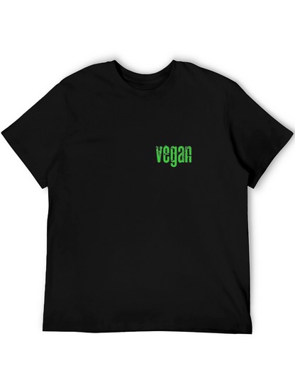 Vegan Graphic Tee - Black Casual T-Shirt