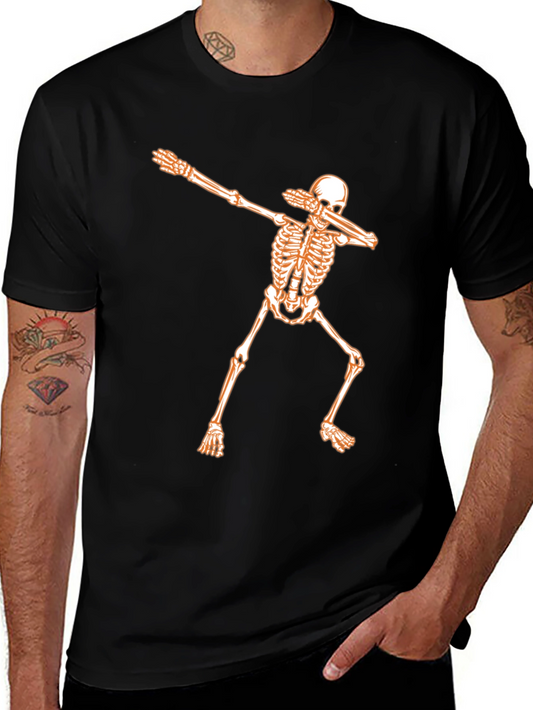 Dabbing Skeleton Graphic Tee - Black T-Shirt