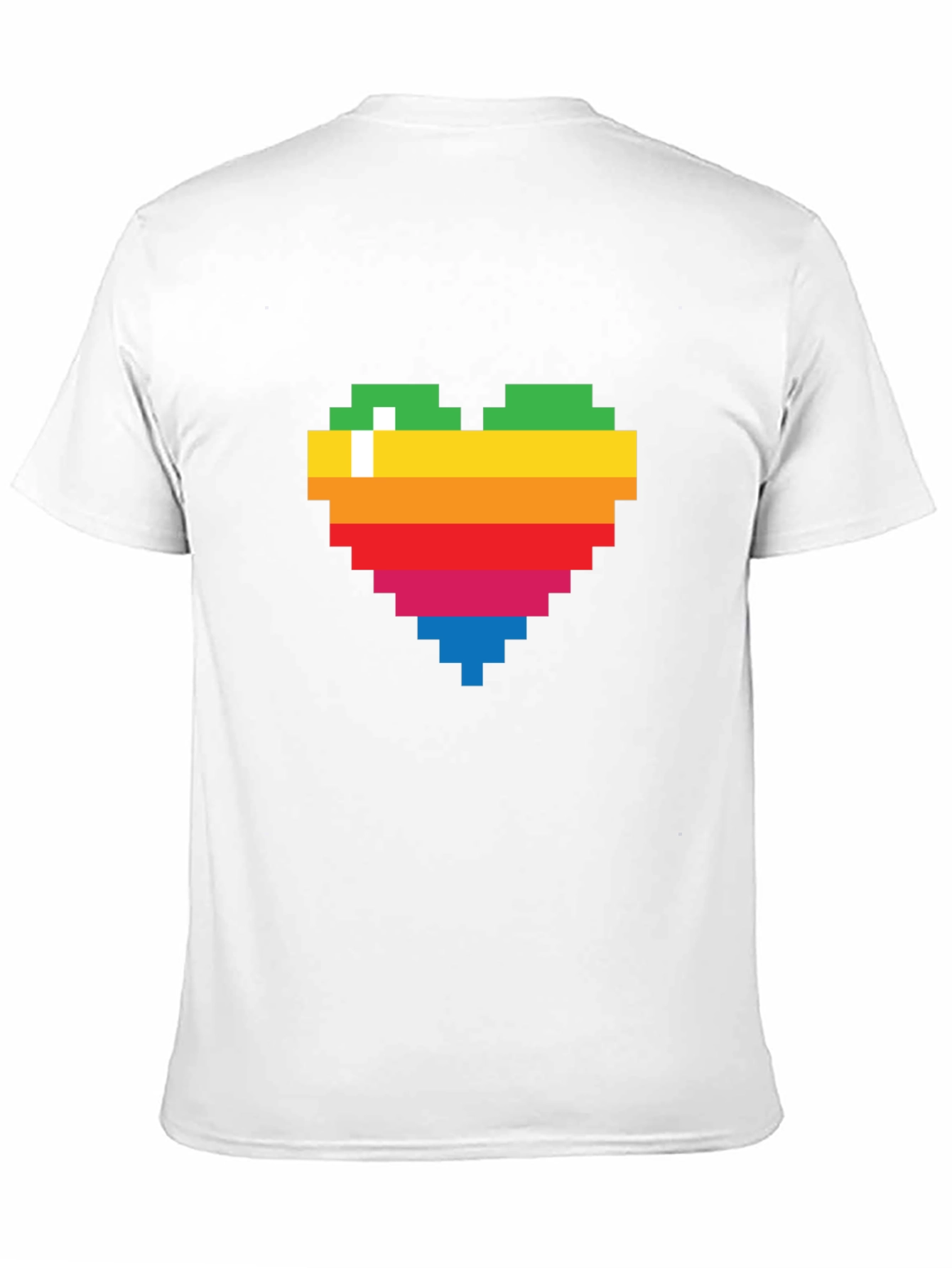 Pixel Heart Graphic Tee - Rainbow Love T-Shirt