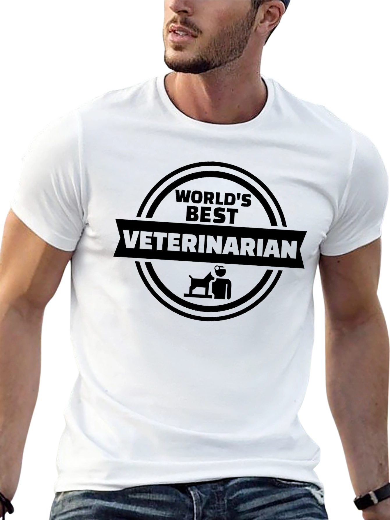 Worlds Best Veterinarian Black T-Shirt