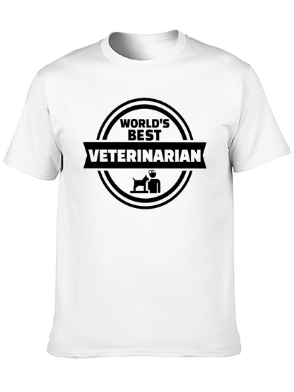 Worlds Best Veterinarian Black T-Shirt