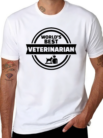Worlds Best Veterinarian Black T-Shirt