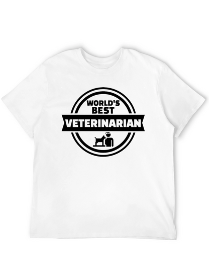 Worlds Best Veterinarian Black T-Shirt