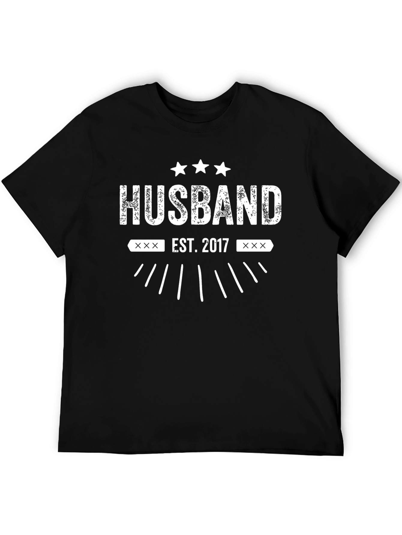 Husband Est. 2017 Graphic Tee - Black