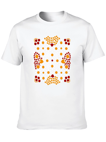 Abstract Dotted Pattern Black T-Shirt
