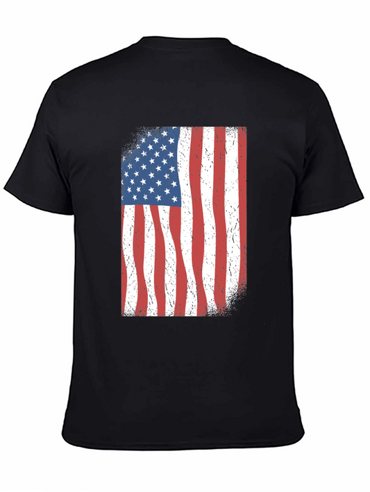 American Flag Graphic Black T-Shirt