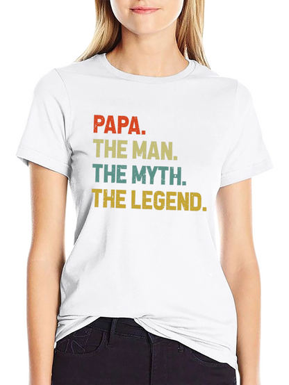 Papa The Man Myth Legend Graphic Tee - Black