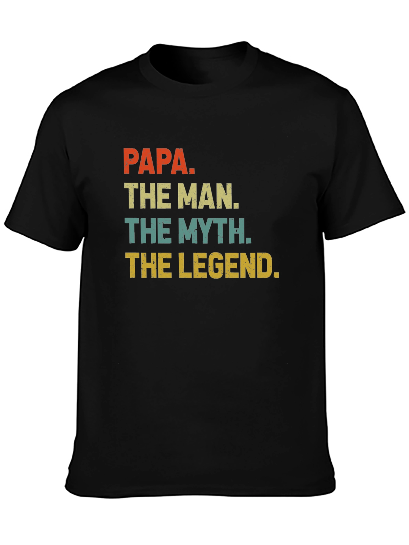 Papa The Man Myth Legend Graphic Tee - Black