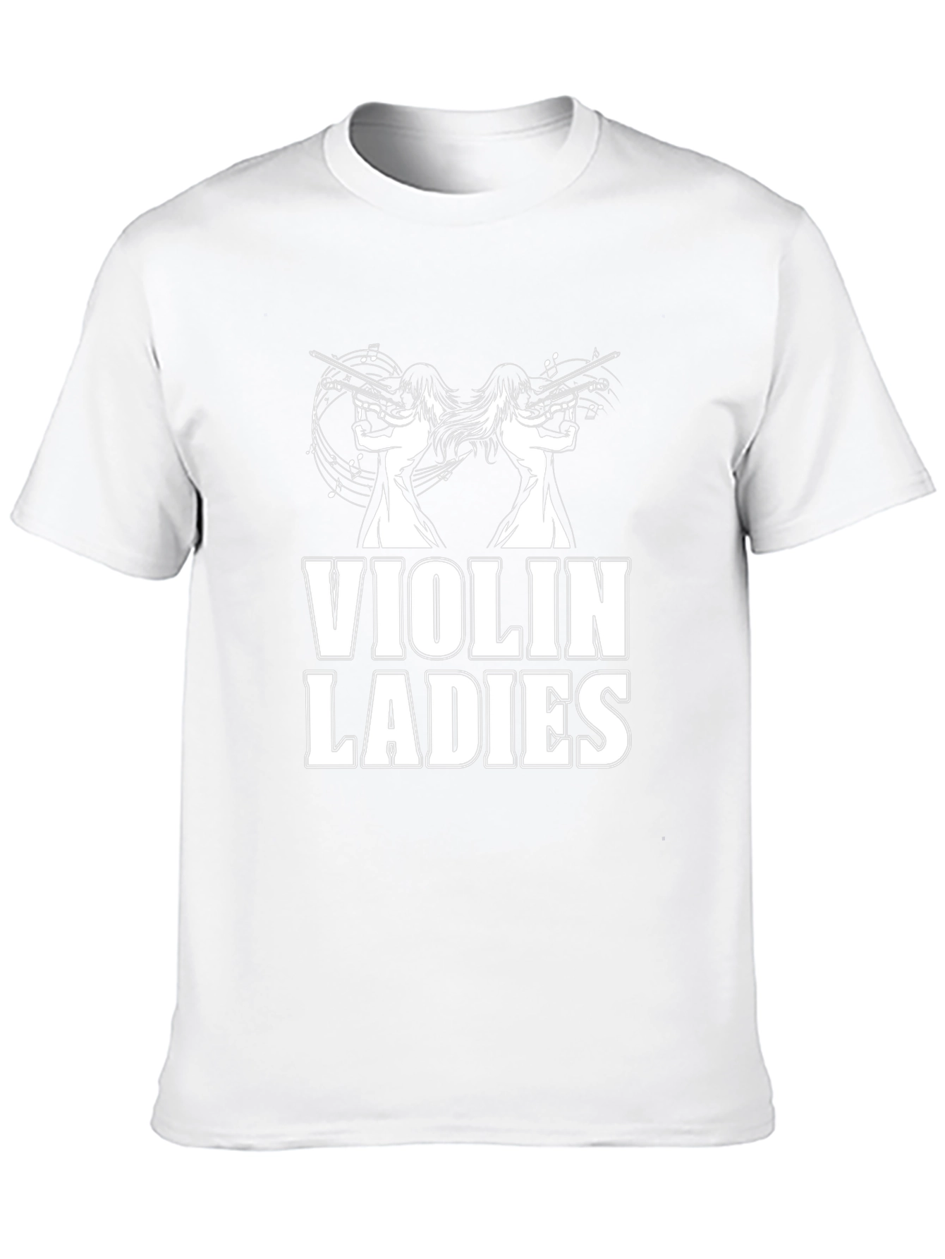 Violin Ladies Graphic Tee - Black Novelty T-Shirt